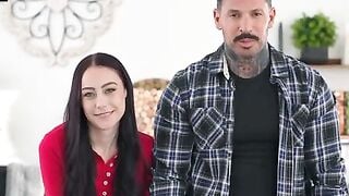 Dolly Paige Deepthroats Tattooed Stepdad Mike Hardy in Mini Skirt