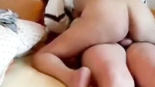 Amateur Granny Cowgirl Creampie on Homemade German Cam