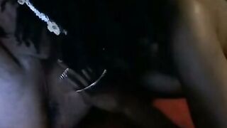 Big-Titted Black Girl Loves White Cocks on Cam