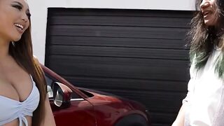 Dark hair babe Kazumi Gets Screwed Everywhere At Vehicle Dealership Into Front Of The Custo four
