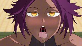 Ebony cartoon hottie gets her phat ass pounded on tatami