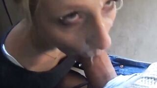 Blonde Amateur Receives Facial After Deep-Throat Blowjob