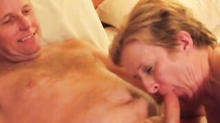 Mature Couple's Fun: Amateur Blowjob on the Bar