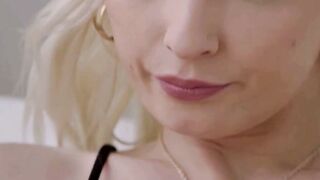Blonde Alice Pink takes on 2 big ebony cocks five