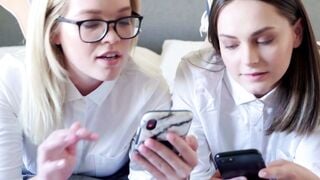 Aften Opal and Katie Kush each have their turns in riding on my dick