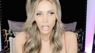 Huge Tits Blonde Bounces on Her Dildo