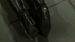 Dominatrix smoking candle punish blonde with sex toy and horsewhip