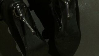 Dominatrix smoking candle punish blonde with sex toy and horsewhip