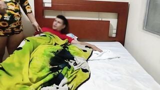 Stepmother: Come in my room to watch if I was sick and gives him the wrong PILL, his stepson has an erection, she ends up fucking him to lower his excitement