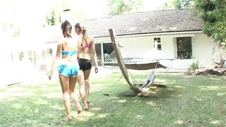 Lesbo eighteen Dani Daniels seduces Lily Carter after a yoga