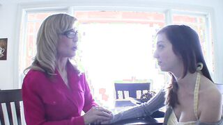 Ally Evans is seduced by Milf Nina Hartley to learn how to