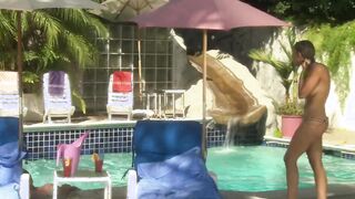 Affectionate blonde delights getting rammed outdoor