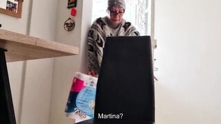 Martina was almost caught by her grandma squirting for a custom