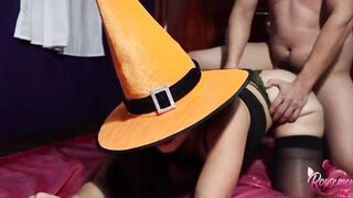 Daddy fucks me because he said I look like a whore into my Halloween costume