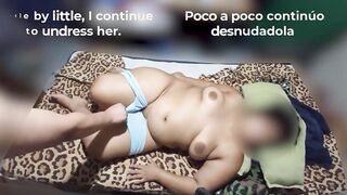 My mother-into-law was pretending while I slowly undressed her, into the end we had sex - filmed with secret camera, there is freaky language inside the end