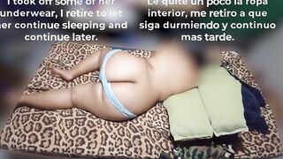 My mother-into-law was pretending while I slowly undressed her, into the end we had sex - filmed with secret camera, there is freaky language inside the end