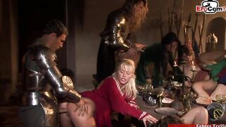 Anal Group Sex into costumes with big titted blonde and dark haired cunt with mouth