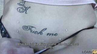 LOAN4K. Tattoo artist has rough sex to got the cash