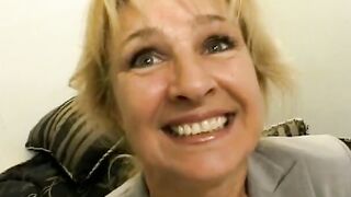 Salacious blonde milf likes to polish the knob while fucking