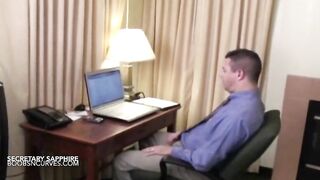Huge Jugs BBW Secretary Sapphire 38L is banged! by her boss