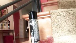 eastern Ariel Rose plays with sex toys, then masturbates and blows