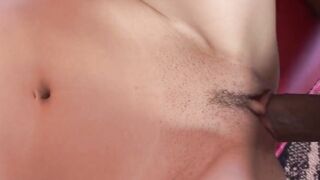 Barely Legal Coco Velvett Blows and Fucks African Dick