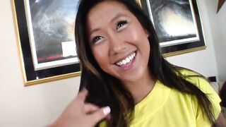 chinese inked Tinan blows and fucks dick that ejaculates