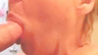 Old Lady Gives a Blowjob