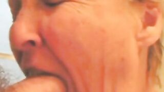Old Lady Gives a Blowjob