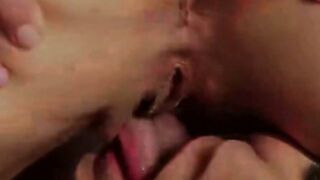 Big tit 18 3some! Eats Her Boyfriends Cumshot Outta Her Roomates Twat three