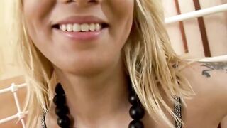 Tanned Cynthia S Takes A Ebony Vibrator And Penis Into Her Booty At Once!