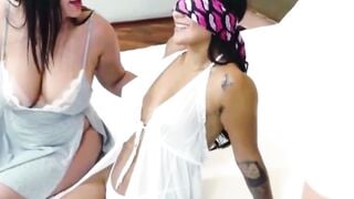 My girlfriends cousin fucks me blindfolded 102
