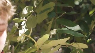 Twink scout tied up in tree and analed by two dick