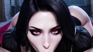 Big ass dark gothic babe slammed in all positions - 3D Porn