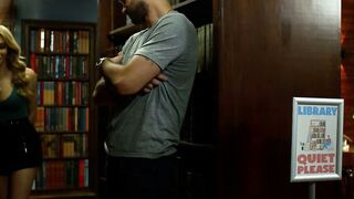 Big tits Trans anal fucked inside the library