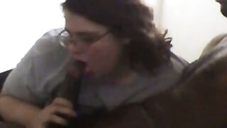 BBW Autumn's Interracial Blowjob
