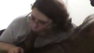 BBW Autumn's Interracial Blowjob