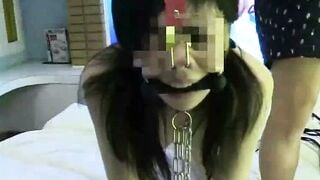 Japanese Wife Chained and Forced to Suck Cock in Hardcore BDSM Training