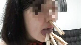 Japanese Wife Bound in Rope and Spiked Collar for Hardcore BDSM Training