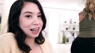 The mother decided to have a 3 way with a young lovers - Sarah Jessie 20