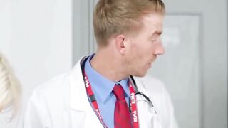 Gina Varney give her doctor a soak blowjob experience, demonstrating how saliva can 11