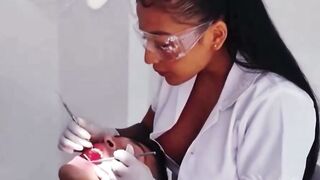 Horny Asian Dentist Fucks Young Patient in Clinic Chair