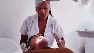 Horny Asian Dentist Fucks Young Patient in Clinic Chair