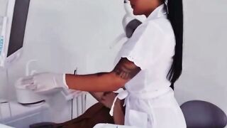 Horny Asian Dentist Fucks Young Patient in Clinic Chair