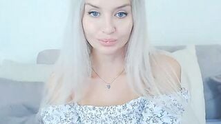Blonde Latvian Babe Fucks Her Pussy with a Huge Dildo
