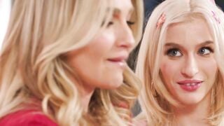 Skinny lesbo blonde 18 step-daughter Emma Rosie gets her favorit dessert