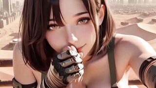 Cyber Desert Babe With Huge Tits Gets Banged By Sex Machine