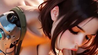 Cyber Desert Babe With Huge Tits Gets Banged By Sex Machine