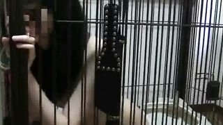 Japanese Bride Bound in Cage for Hardcore BDSM Slavery
