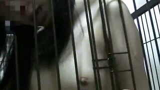 Japanese Bride Bound in Cage for Hardcore BDSM Slavery